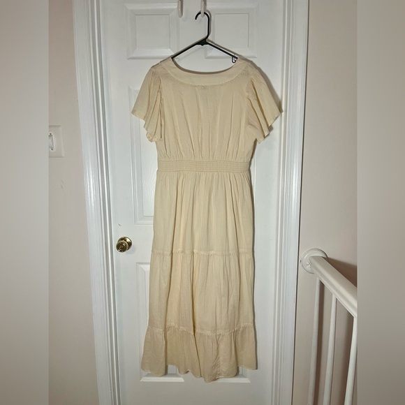 LOFT Beach Maxi Dress Cream Large - Picture 2 of 4